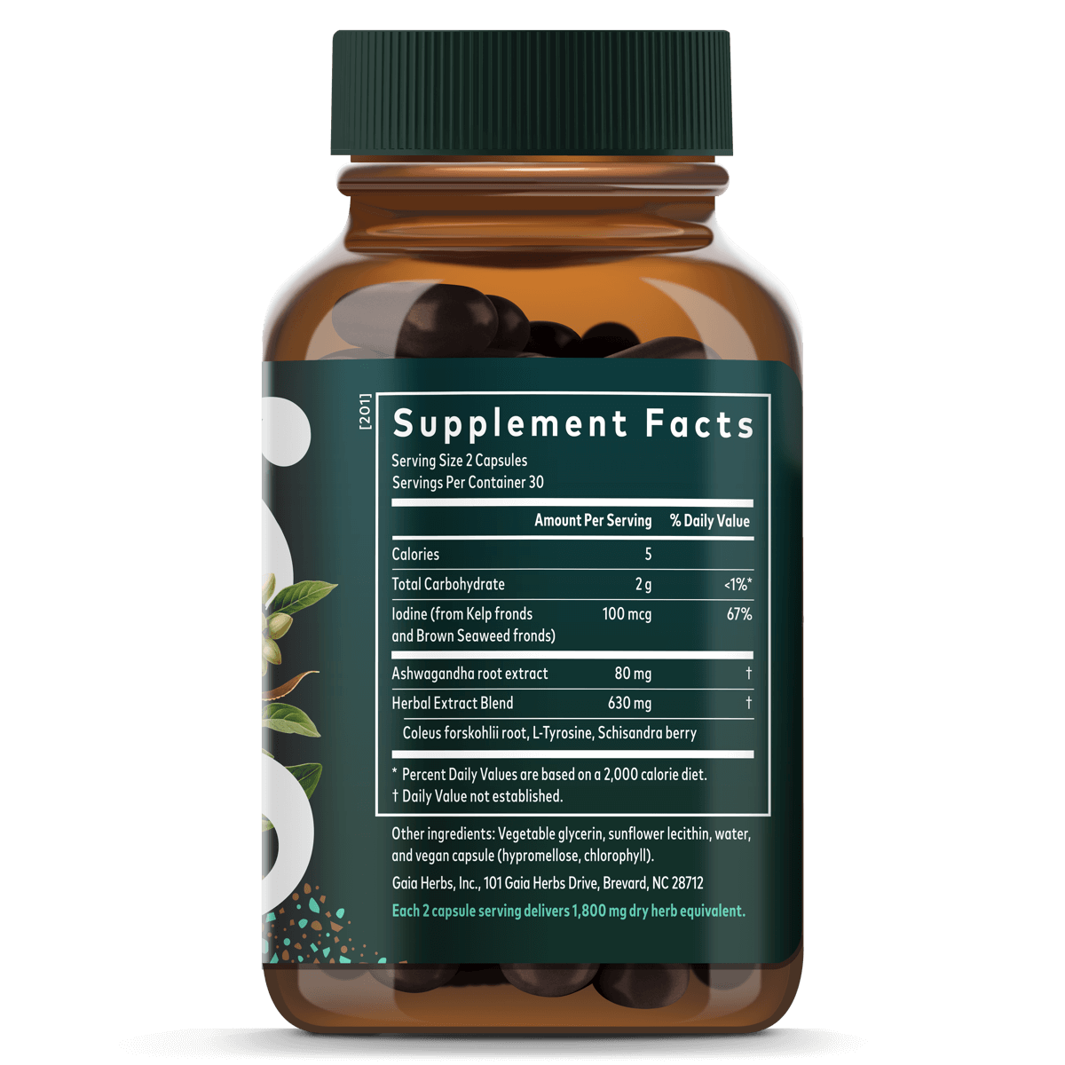 Thyroid Support 60 Count Supplement Facts