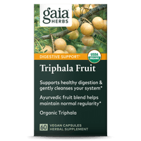 Gaia Herbs Triphala Fruit carton front || 60 ct