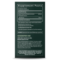 Gaia Herbs Turkey Tail Mushroom Pills supplement facts || 40 ct