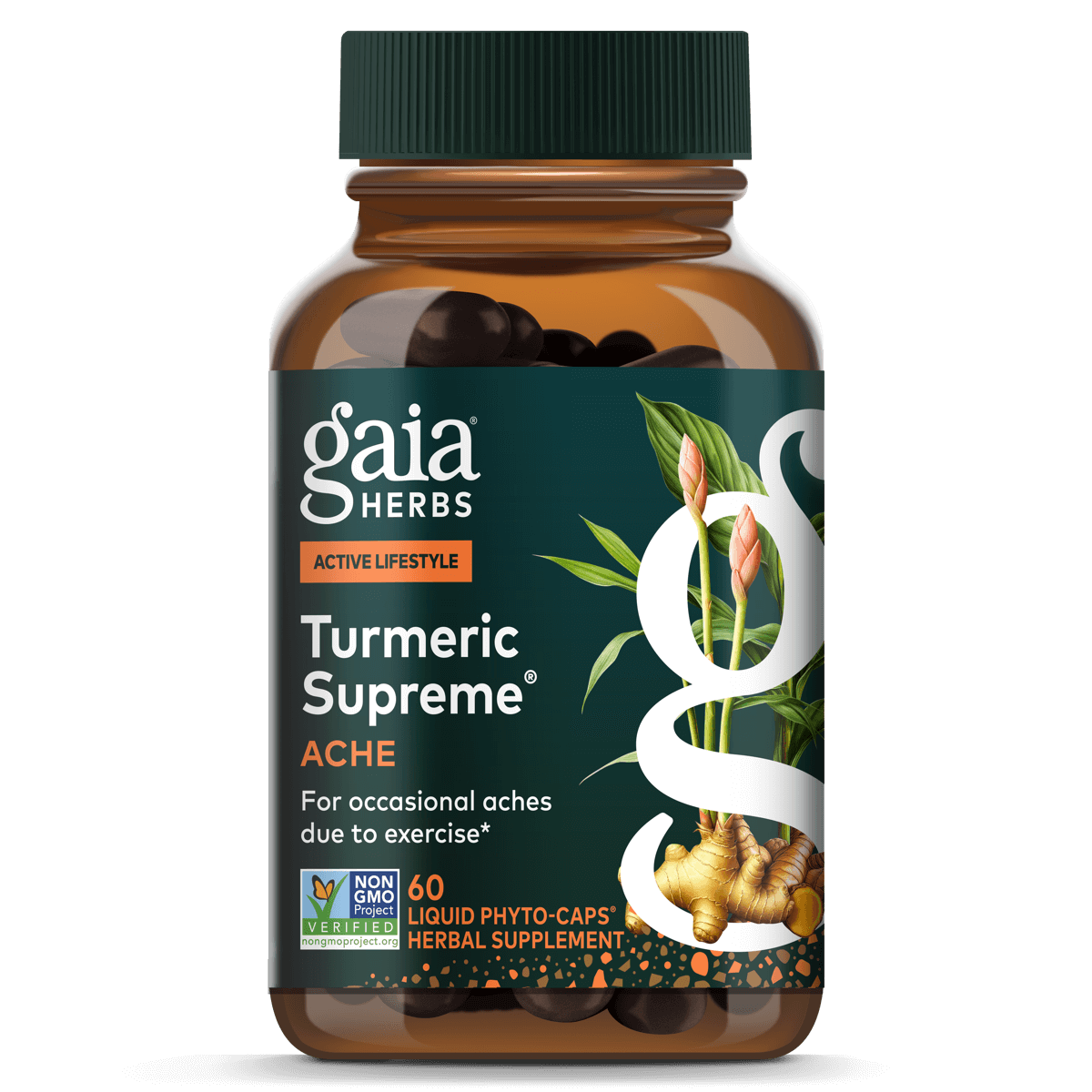 Gaia Herbs Turmeric Supreme Ache for Foundational Support || 60 ct (formerly Turmeric Supreme Pain Support)