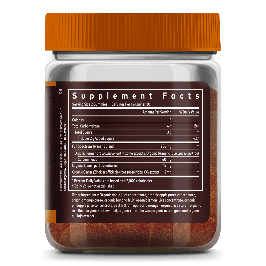 Turmeric Gummies Supports Healthy Inflammatory Function Gaia Herbs®