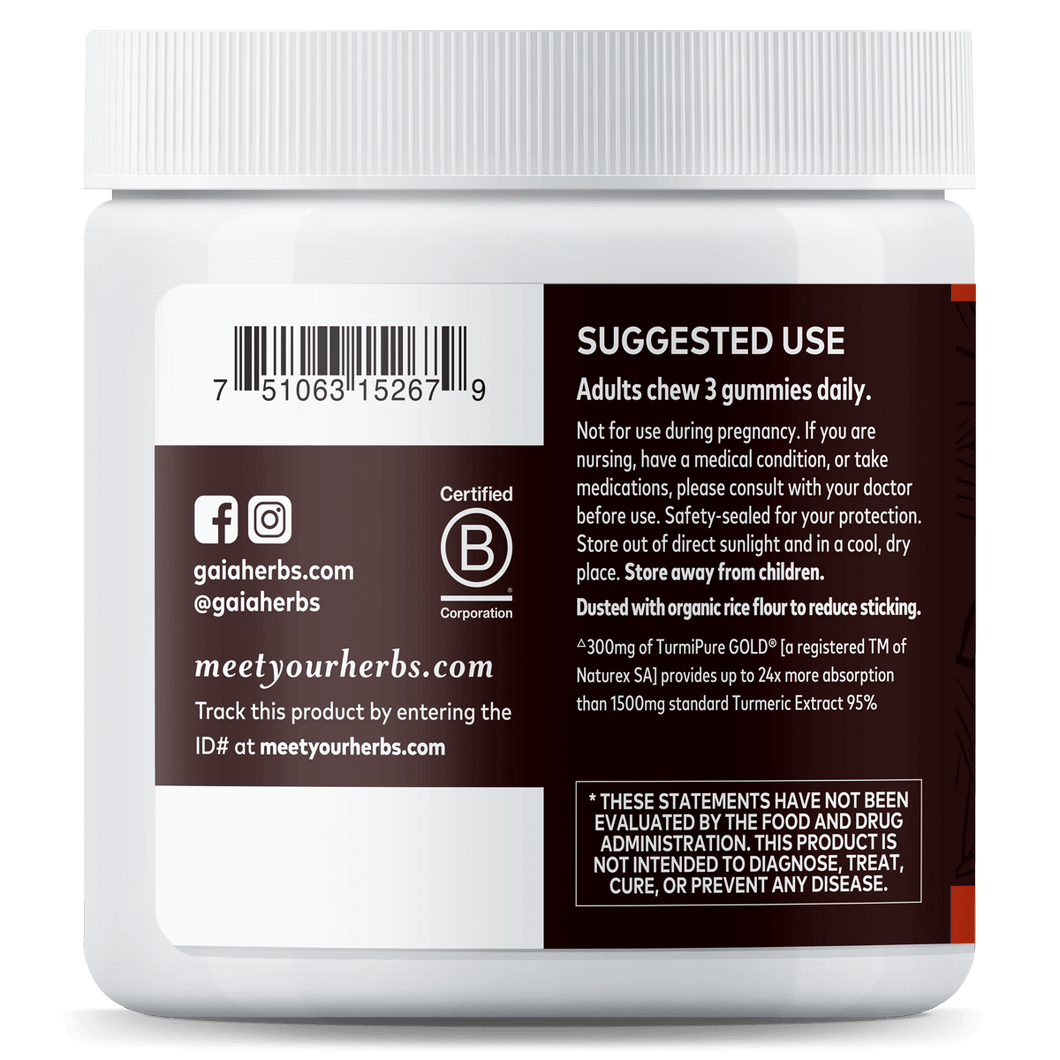 Turmeric Gummies Turmeric Supreme® Extra Strength Gaia Herbs®