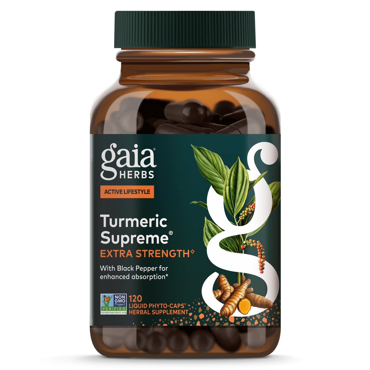 Gaia Herbs Turmeric Supreme Extra Strength for Foundational Support || 120 ct