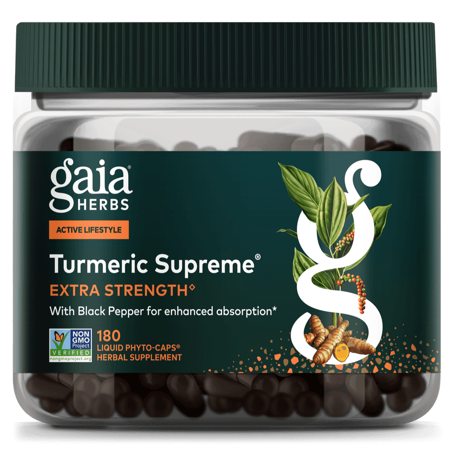 Gaia Herbs Turmeric Supreme Extra Strength for Foundational Support || 180 ct
