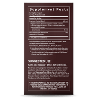 Gaia Herbs Turmeric Supreme Extra Strength supplement facts || 60 ct