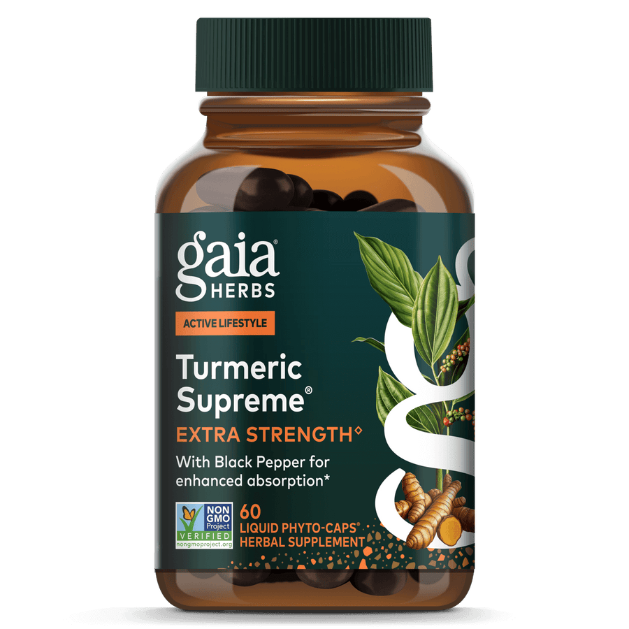 Gaia Herbs Turmeric Pills for Foundational Support || 60 ct
