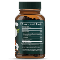 Gaia Herbs Turmeric Pills for Foundational Support || 60 count Supplement Facts