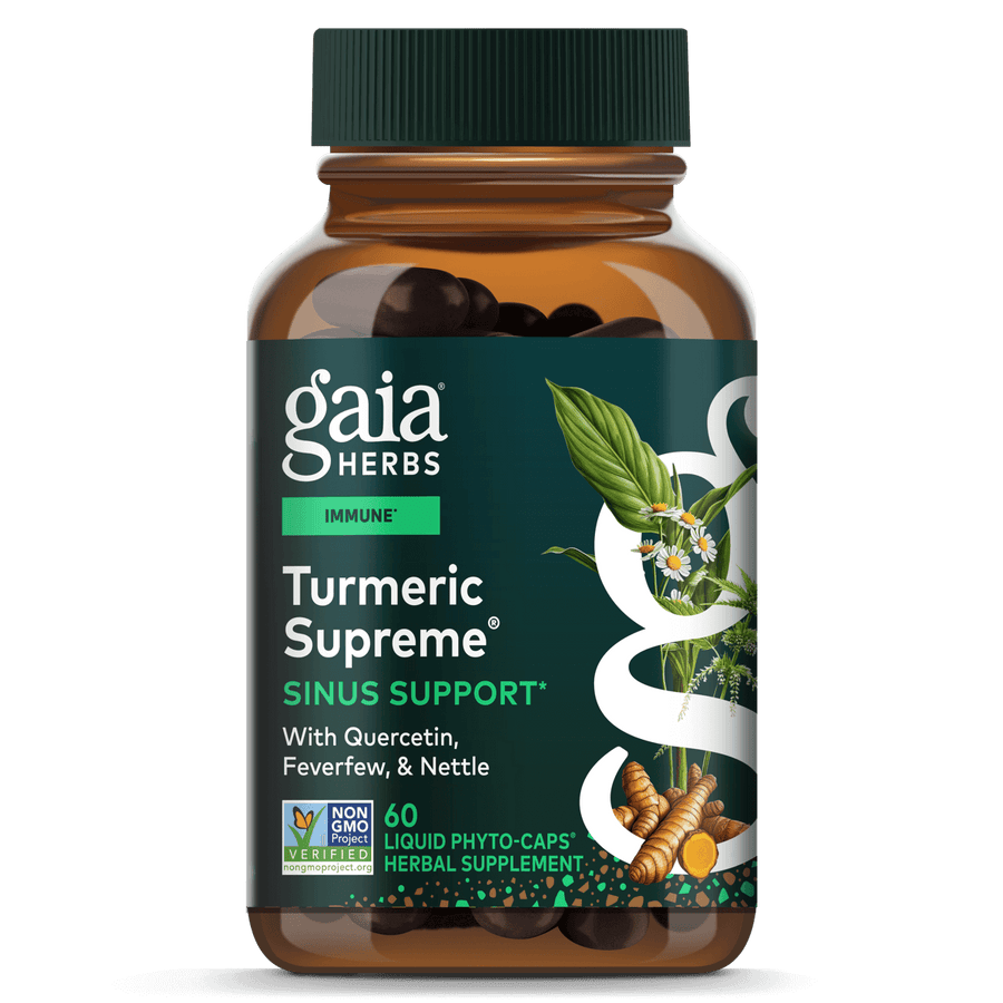 Gaia Herbs Turmeric Supreme Sinus Support for Immune Support || 60 ct