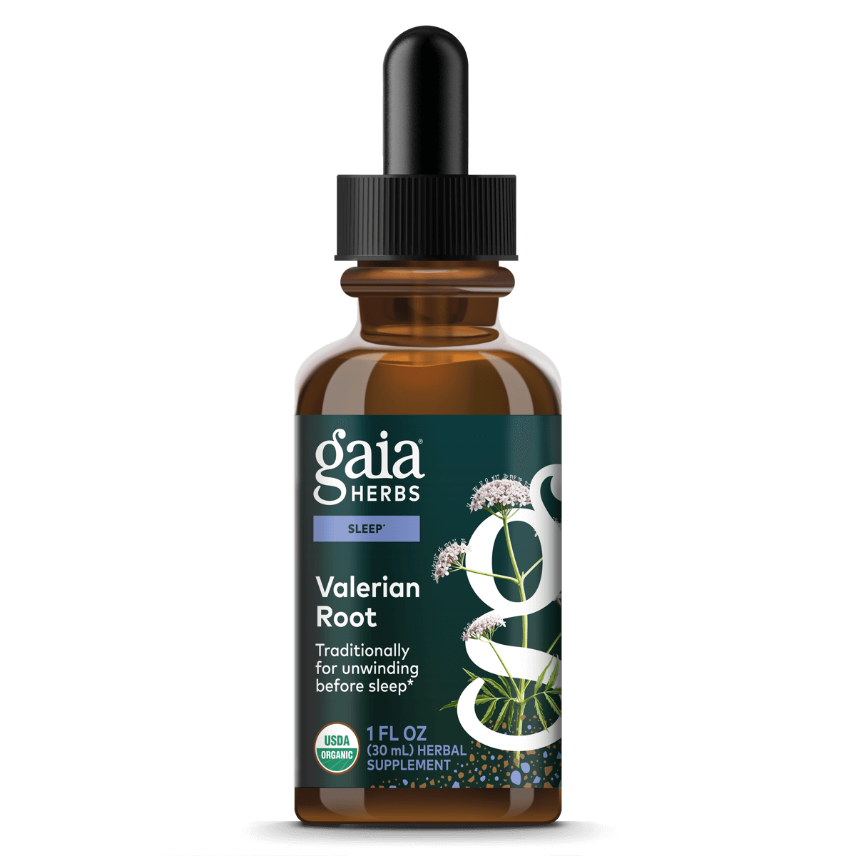 Gaia Herbs Valerian Root, Certified Organic for Sleep Support || 1oz