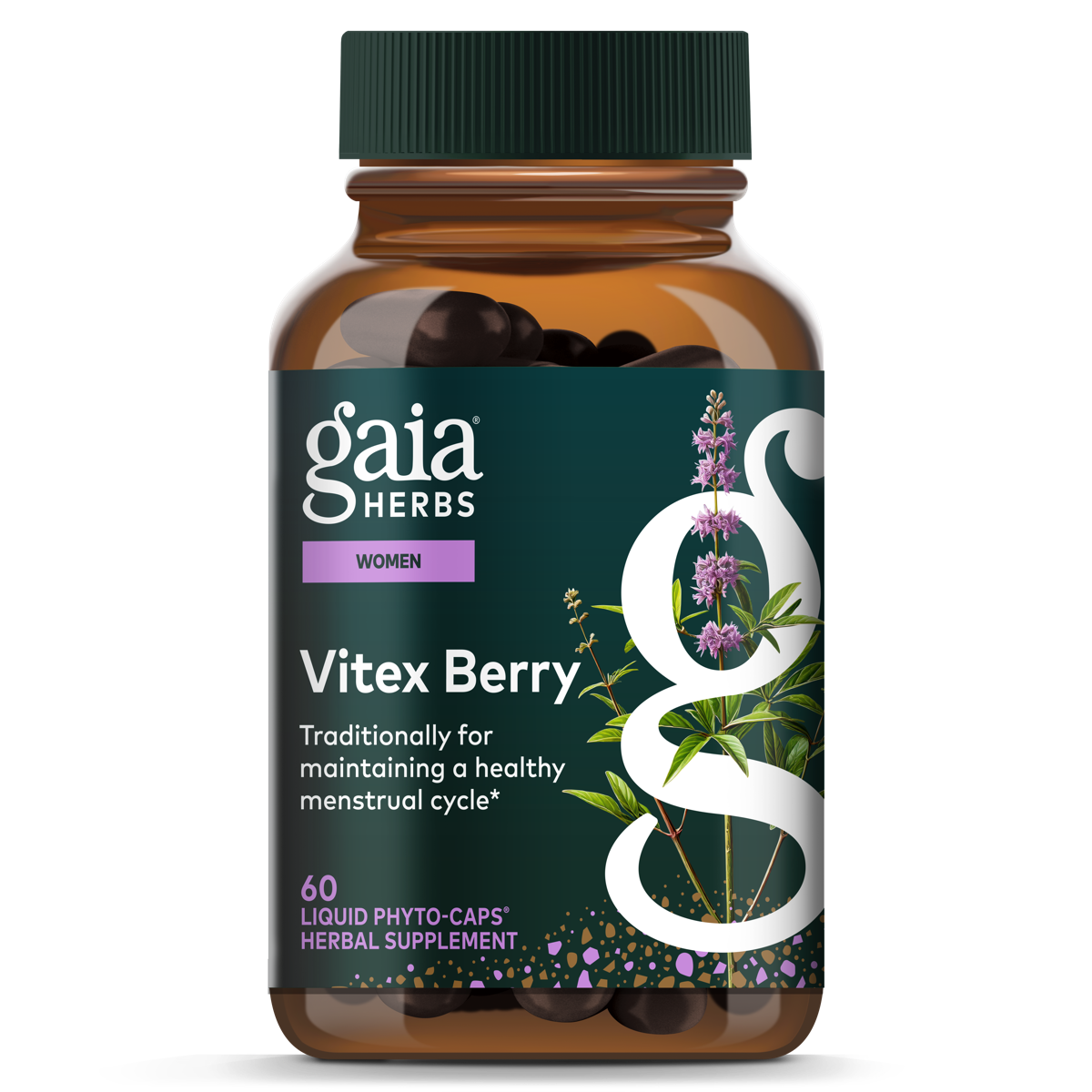 Vitex Berry 60 Count Front Of Bottle Rendering