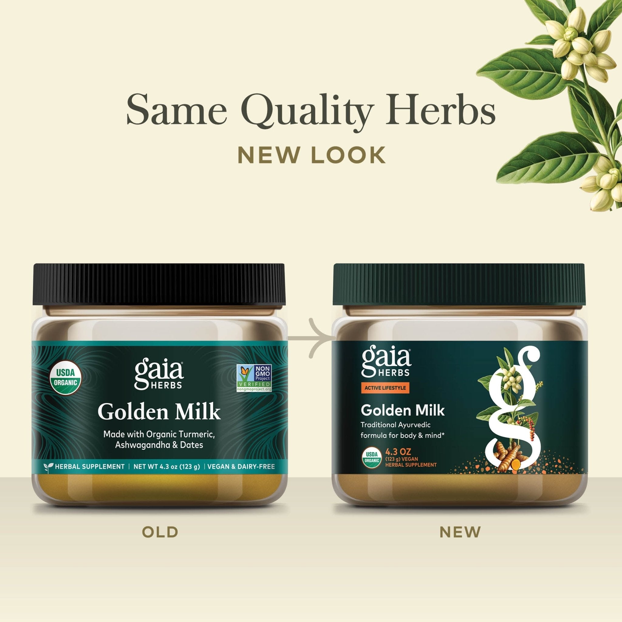 Golden Milk Turmeric Powder, USDA Organic | Gaia Herbs