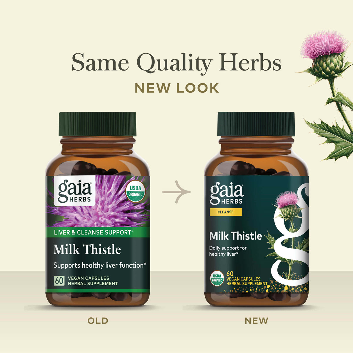 Milk Thistle Old Label Versus New Label Comparison 