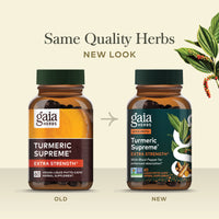 Turmeric Supreme Extra Strength 60 count Old Label Versus New Label Comparison
