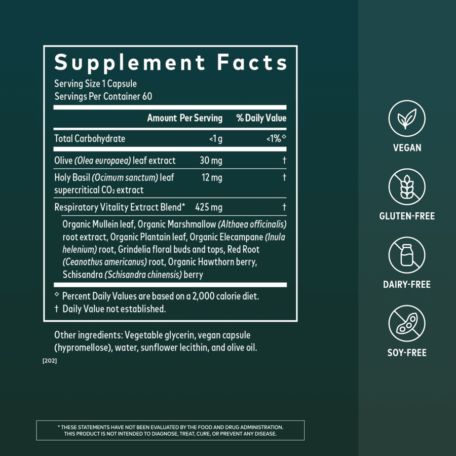 こばやし希少Hillwood organヒルウッド PA-20 Mighty Lungs | Lung Support Supplement* | Gaia Herbs