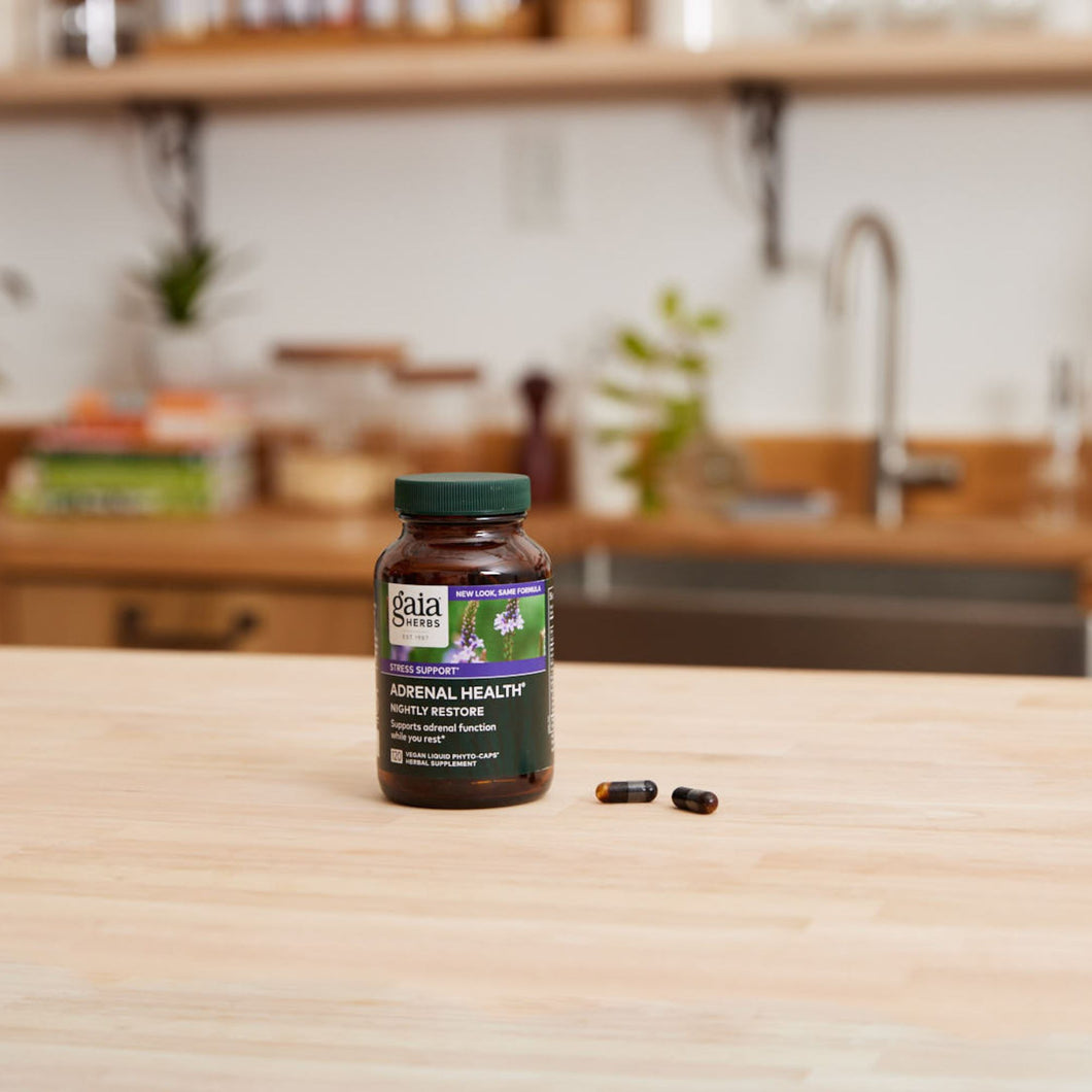Adrenal Restore Nightly Supplement Ashwagandha Gaia Herbs®