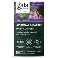 Gaia Herbs Adrenal Health Daily Support for Stress Support carton || 60 ct