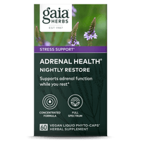 Gaia Herbs Adrenal Health Nightly Restore for Stress Support carton || 60 ct