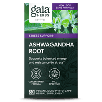 Gaia Herbs Ashwagandha Root carton front || 60 ct