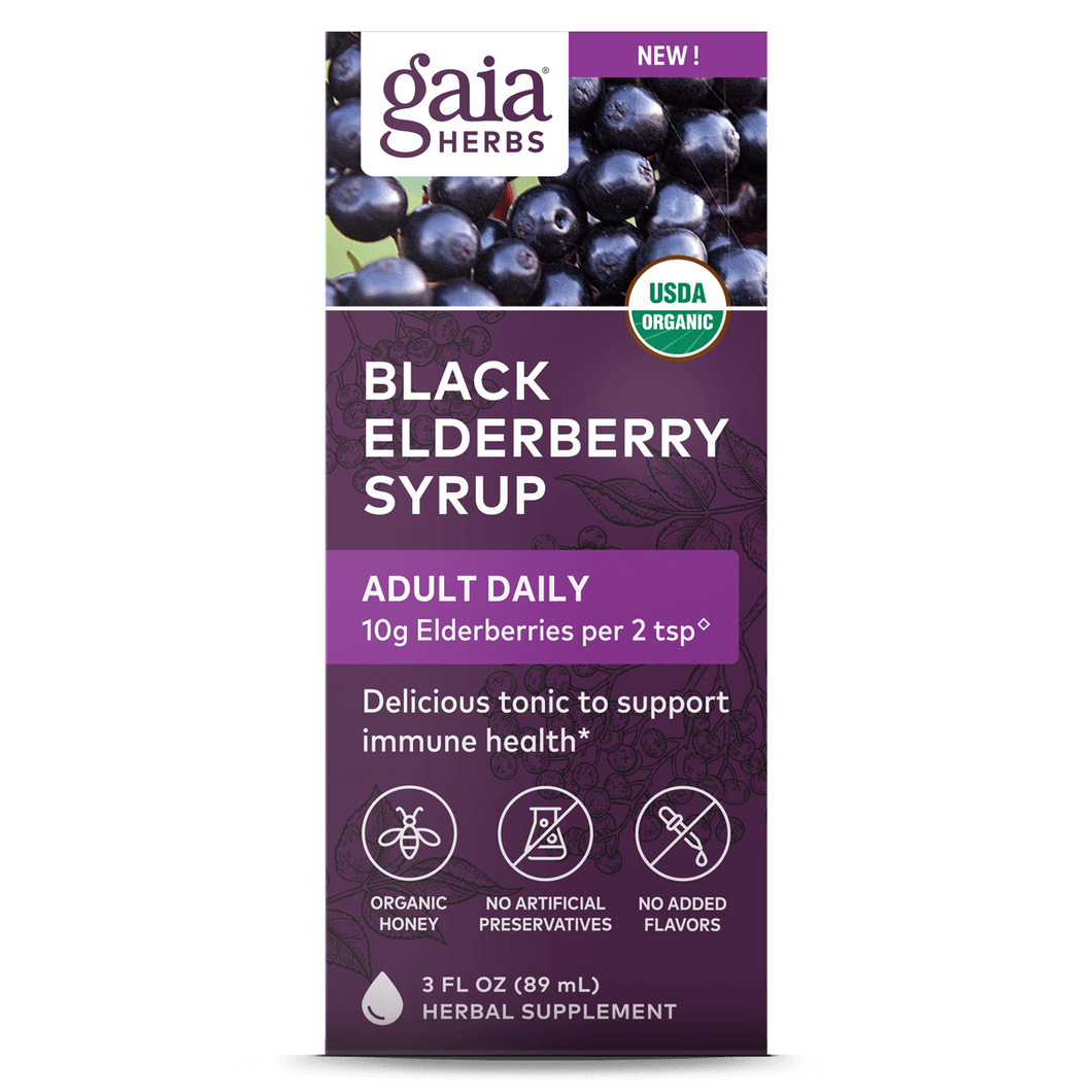 Elderberry Syrup for Adults Immune Support Gaia Herbs®