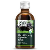 Gaia Herbs Black Elderberry NightTime Syrup for Immune Support || 3 oz