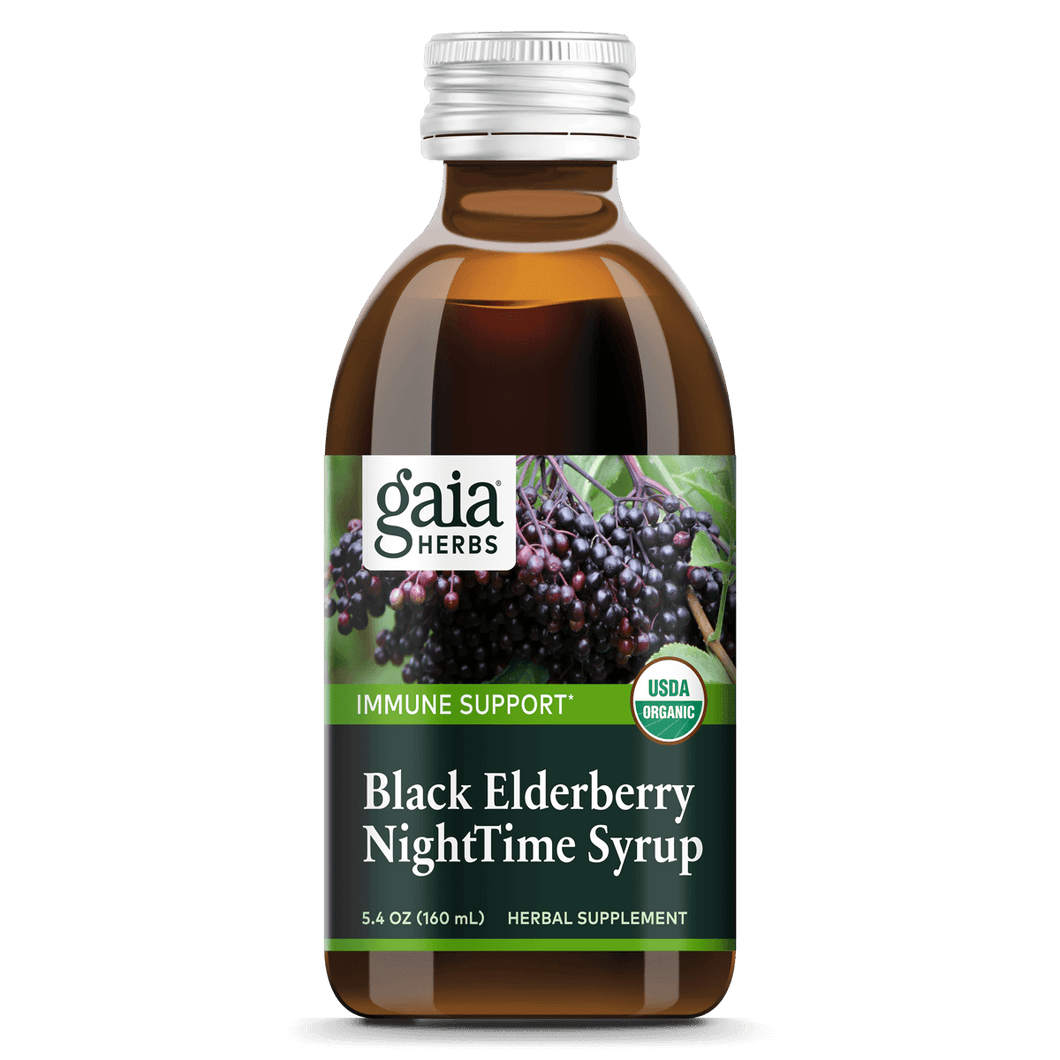Nighttime Elderberry Syrup for Immune Support & Restful Sleep Gaia Herbs®