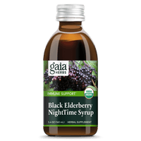Gaia Herbs Black Elderberry NightTime Syrup for Immune Support || 5.4 oz