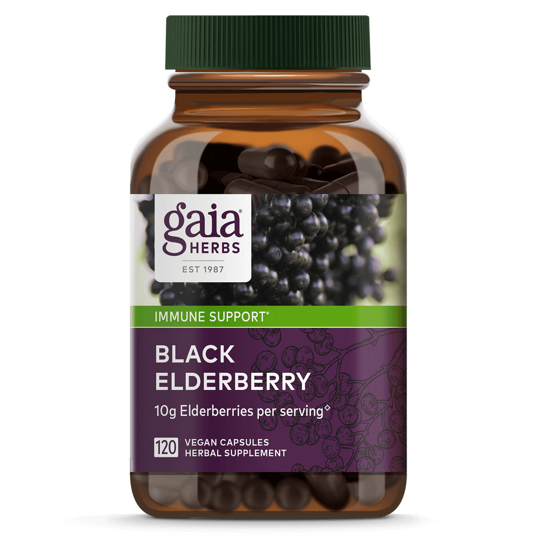 Organic Black Elderberry Pills Gaia Herbs Elderberry Capsules