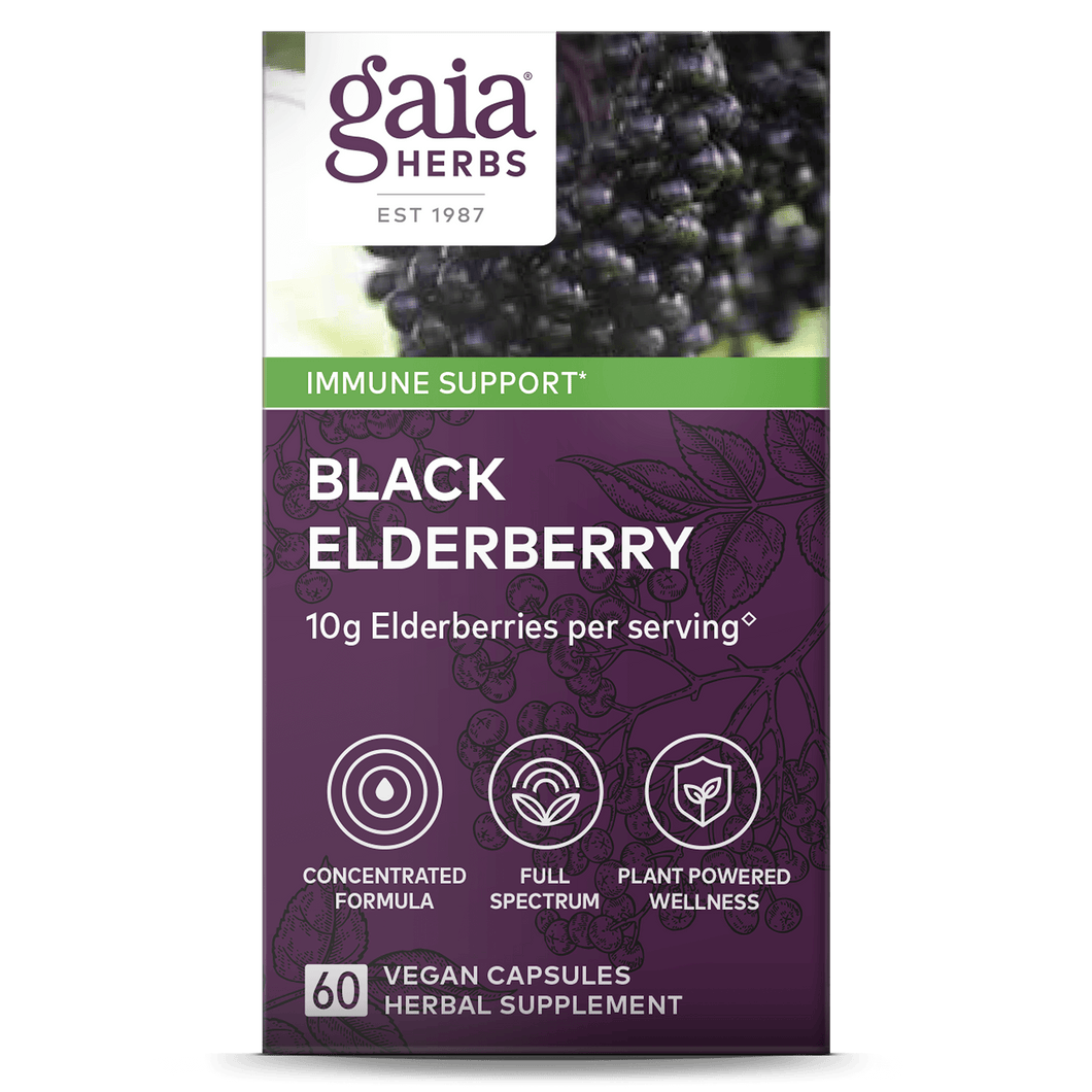 Organic Black Elderberry Pills Gaia Herbs Elderberry Capsules