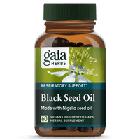 Gaia Herbs Black Seed Oil pills for Respiratory Support || 60 ct