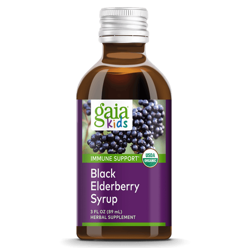 Gaia Herbs GaiaKids Black Elderberry Syrup for Immune Support || 3 oz