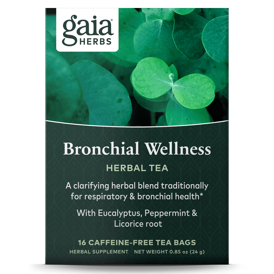 Gaia Herbs Bronchial Wellness Herbal Tea for Immune Support || 16 ct