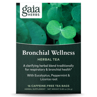 Gaia Herbs Bronchial Wellness Herbal Tea for Immune Support || 16 ct