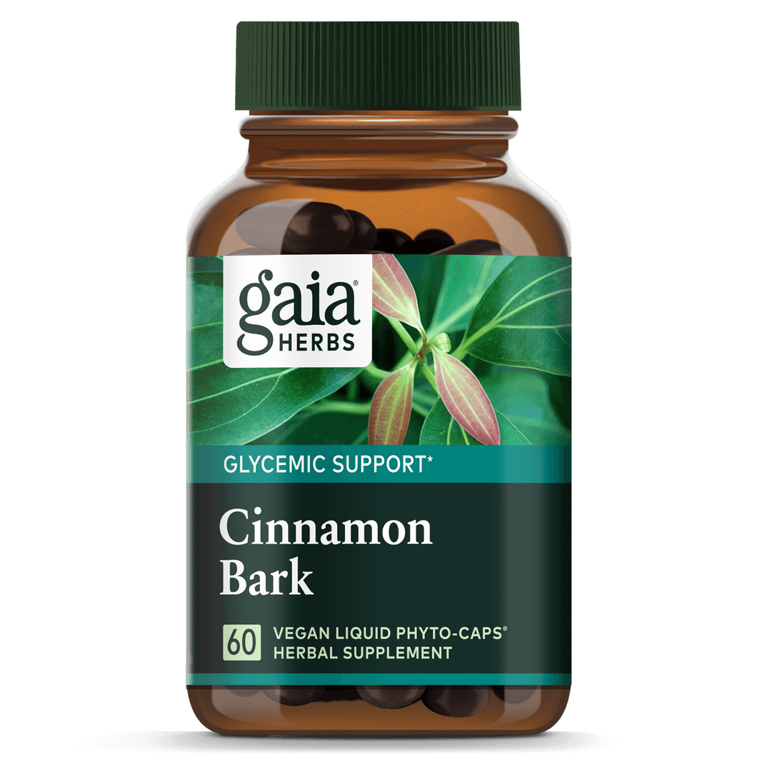 Gaia Herbs Cinnamon Bark pills for Glycemic Support || 60 ct