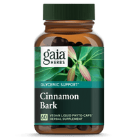 Gaia Herbs Cinnamon Bark pills for Glycemic Support || 60 ct