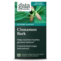 Gaia Herbs Cinnamon Bark capsules carton front || 60 ct