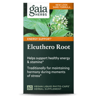 Gaia Herbs Eleuthero Root capsule carton front || 60 ct