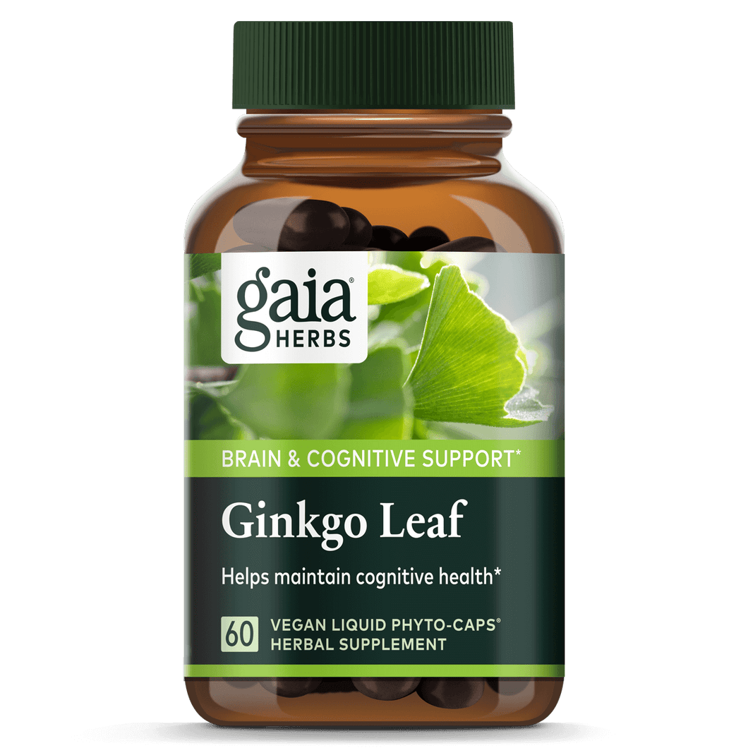 Gaia Herbs Ginkgo Pills for Brain & Cognitive Support || 60 ct