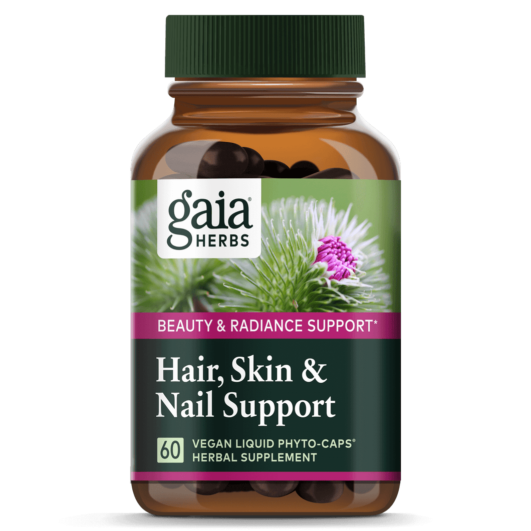 Gaia Herbs Hair, Skin & Nail Support for Beauty & Radiance Support || 60 ct
