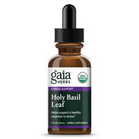 Gaia Herbs Holy Basil Extract, Certified Organic for Stress Support