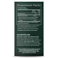 Gaia Herbs Holy Basil Leaf supplement facts || 60 ct