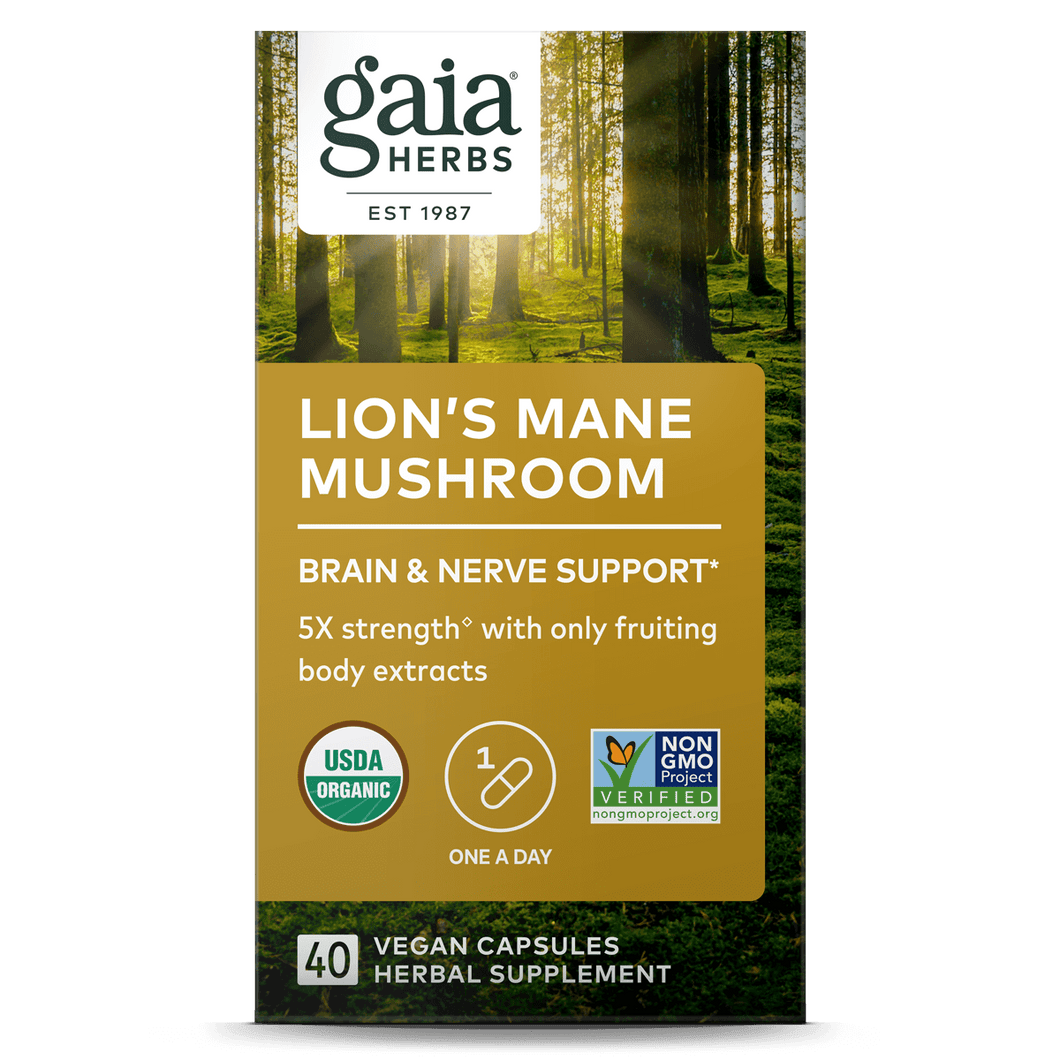 Lion's Mane Mushroom Supplement for Focus Support Gaia Herbs® Gaia Herbs®
