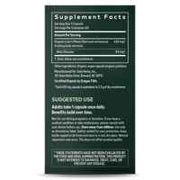 Gaia Herbs Lion's Mane Mushroom supplement facts|| 40 ct