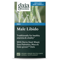 Gaia Herbs Male Libido carton front || 60 ct