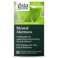 Gaia Herbs Mental Alertness carton front || 60 ct