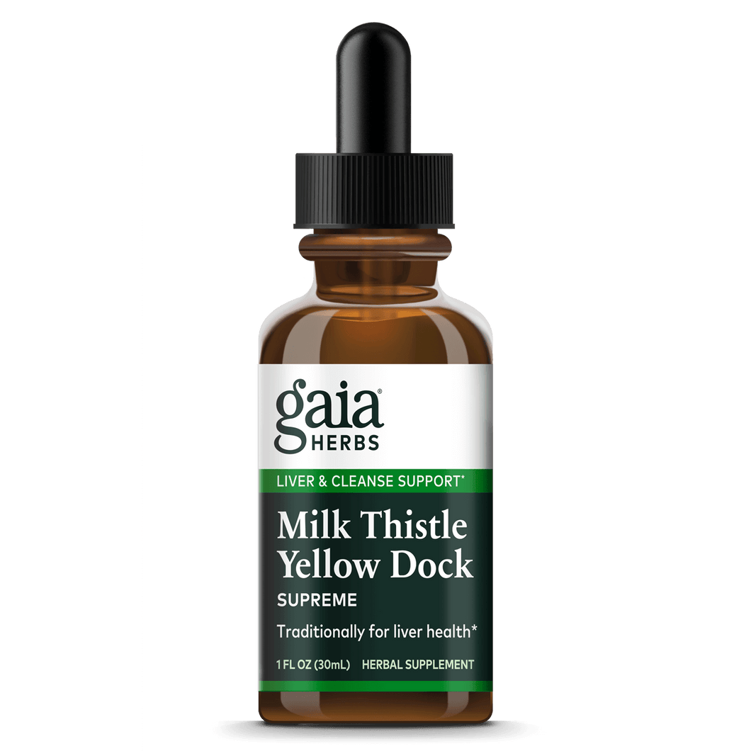 Gaia Herbs Milk Thistle Yellow Dock Supreme for Liver & Cleanse Support || 1oz