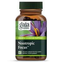 Gaia Herbs Nootropic Focus for Brain & Cognitive Support || 40 ct