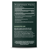 Gaia Herbs Oil of Oregano supplement facts || 60 ct