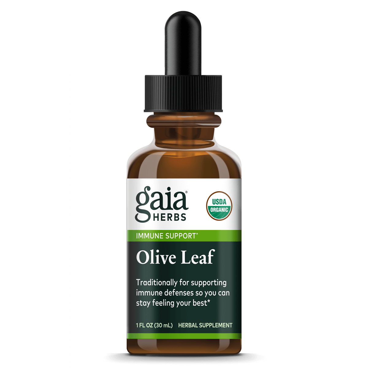 Gaia Herbs Olive Leaf Extract, Certified Organic for Immune Support || 1oz