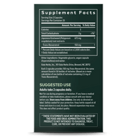 Gaia Herbs Resveratrol 150 supplement facts || 50 ct