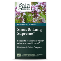 Gaia Herbs Sinus & Lung Supreme for Respiratory Support carton front || 60 ct